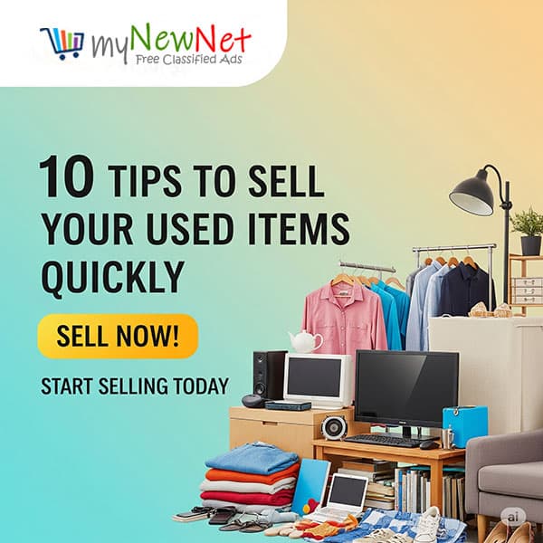 10 Tips to Sell Your Used Items Quickly on MyNewNet.com