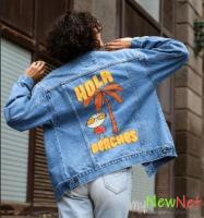 Cartoon Ladies Denim Jacket